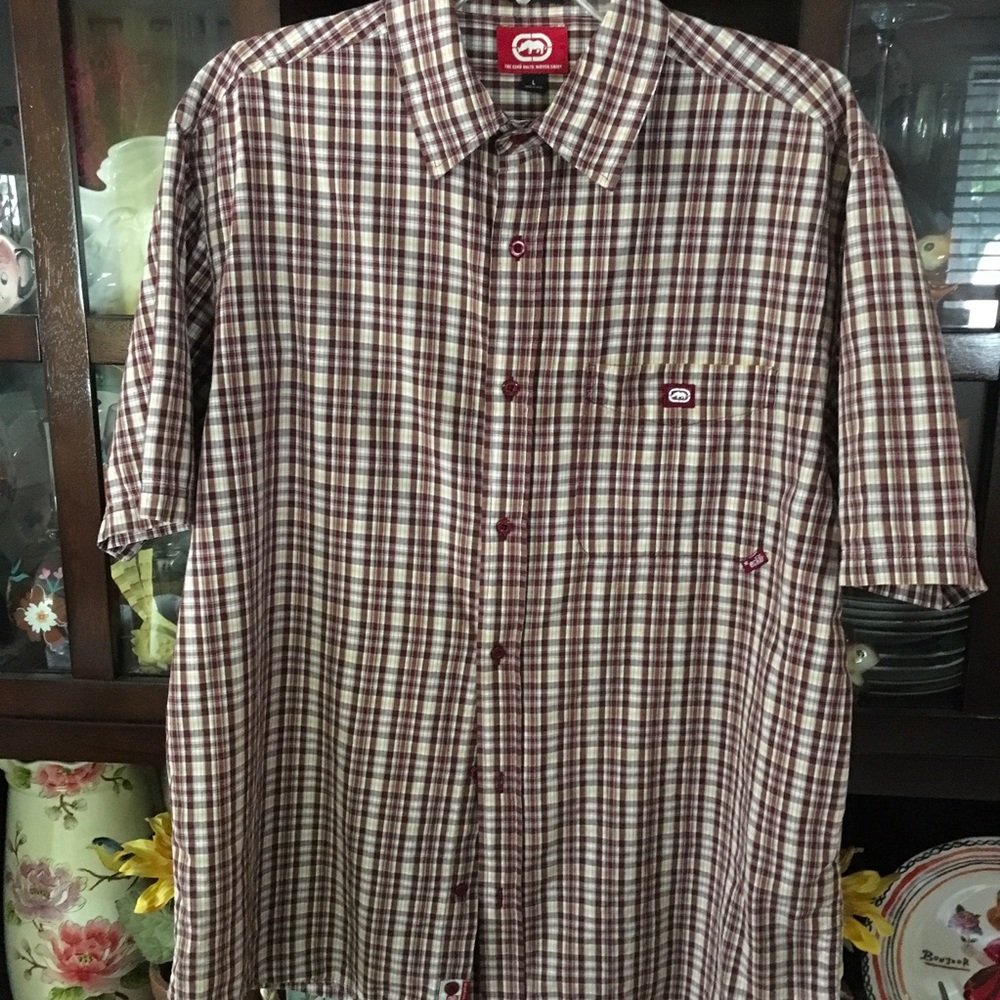 Ecko Unlimited Men’s Button Down Fall Plaid Shirt